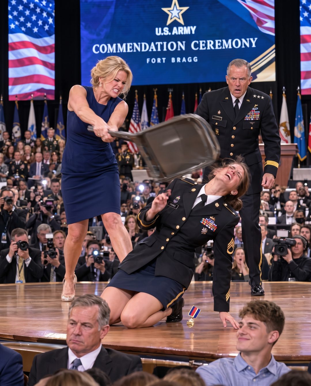 PART 1 – The Medal Was Still Warm Against My Chest When a Familiar Voice Turned My Ceremony Into a Crime Scene